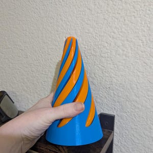Giant Impossible Cone 7 inches tall! Fidget Toy: 3D Printed Optical Illusion