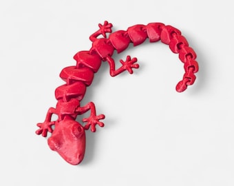 Articulated Lizard Fidget Toy –3D Printed - Poseable Fidget Pet Reptile – Fun Desk Decor Gift