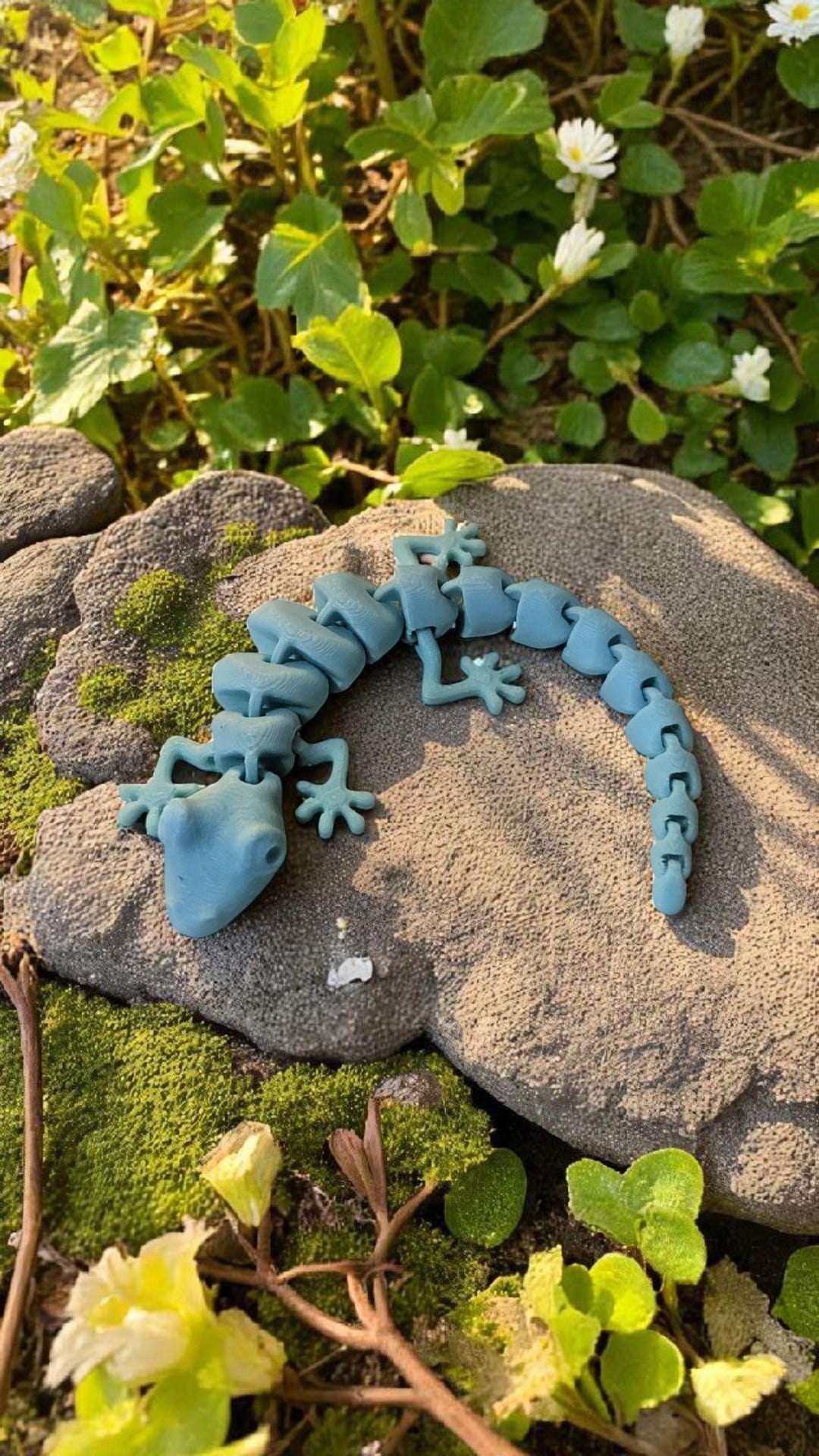 Lizard Fidget Springy Articulated Lizard Fidget Toy –3D Printed - Poseable Fidget Pet Reptile ...