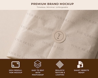 Luxury Tissue Paper Mockup | Minimal Branding Presentation (Digital Download)