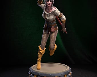 Ciri Witcher 3 - Estatua/Figura impresa en 3D pintada a mano