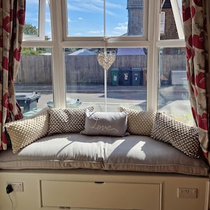 Feather, Wool and Fibre Filled Bench and Seat Cushions Made to Order - EXAMPLE LISTING - Please read description