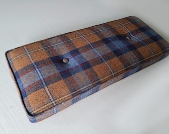 Wool Bench Cushions Made to Order - Wide Selection of Check, Tartan and Tweed Fabrics Available - EXAMPLE LISTING - Please read description