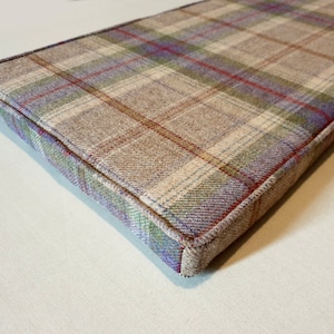 Wool Bench Cushions Made to Order - Wide Selection of Check, Tartan and Tweed Fabrics Available - SAMPLE LISTING