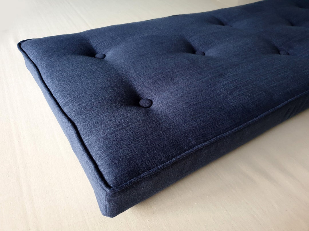 Hand Buttoned Bench Cushions Made to Order With High Quality Upholstery