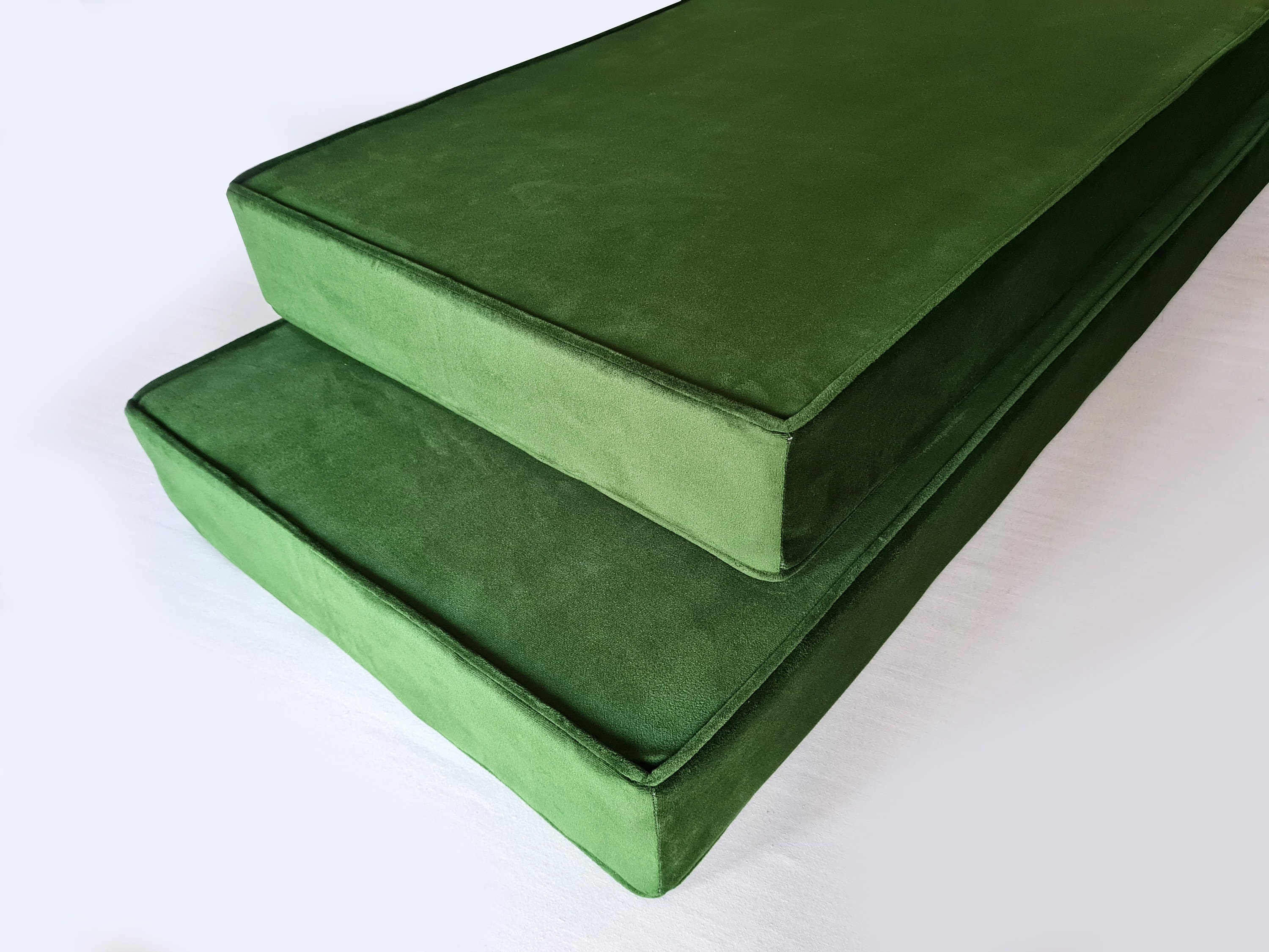Hardwearing Velvet Bench Cushions Made to Order Wide Selection of Fabrics and Fills EXAMPLE LISTING Please Read Description Etsy