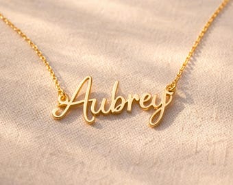 Personalized Name Necklace Gold Silver, Custom Name Necklace, Dainty Name Necklace, Minimalist Name Jewellery, Custom Necklace Gift for Her