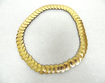 Gold Belt Metal Stretch Elastic Fishscale