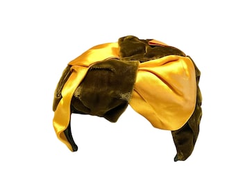 Olive Green And Gold Pillbox Hat Vintage Millinery Whimsy Hat