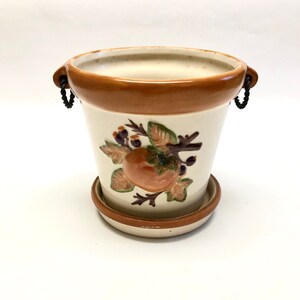 Vintage Figi Planter Pot With Tray Small Planter Perfect For Succulents