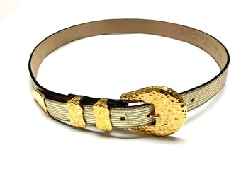 Gold Leather Belt