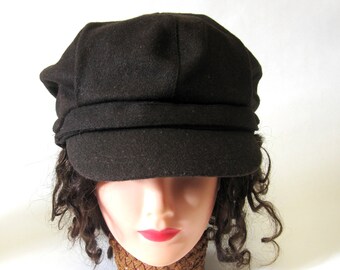 Chocolate Brown Newsboy Cap Twiggy Hat