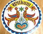 Hex Sign Pennsylvania Dutch Double Distlefink Welcome Wilkum