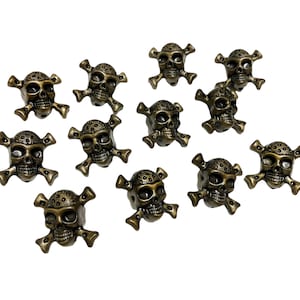 12 Ct. Skull Beads Pirate Skull And Bones For Jewelry DIY Day Of The Dead Halloween Crafts