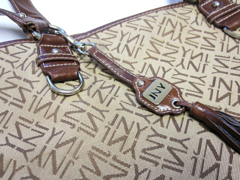 Brown Tote Purse Handbag Jones New York Bag Etsy