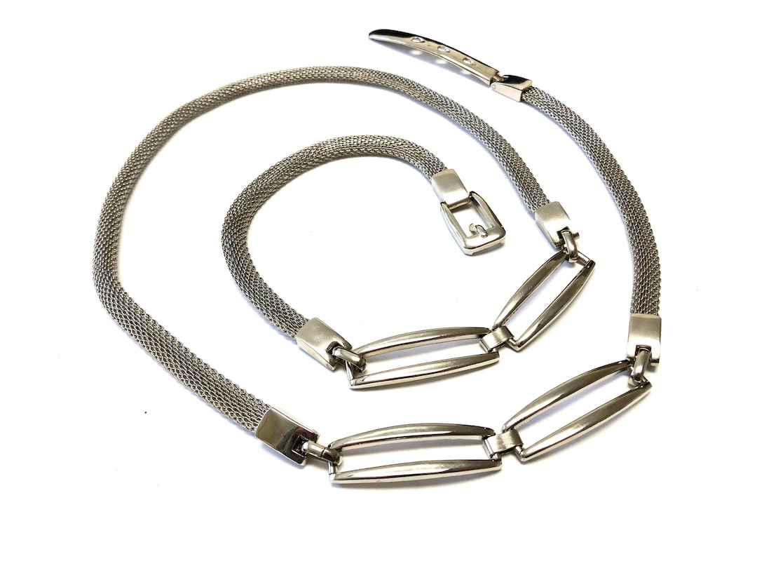 thin silver belt