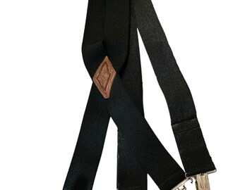 Vintage Black Suspenders 2" Wide B4