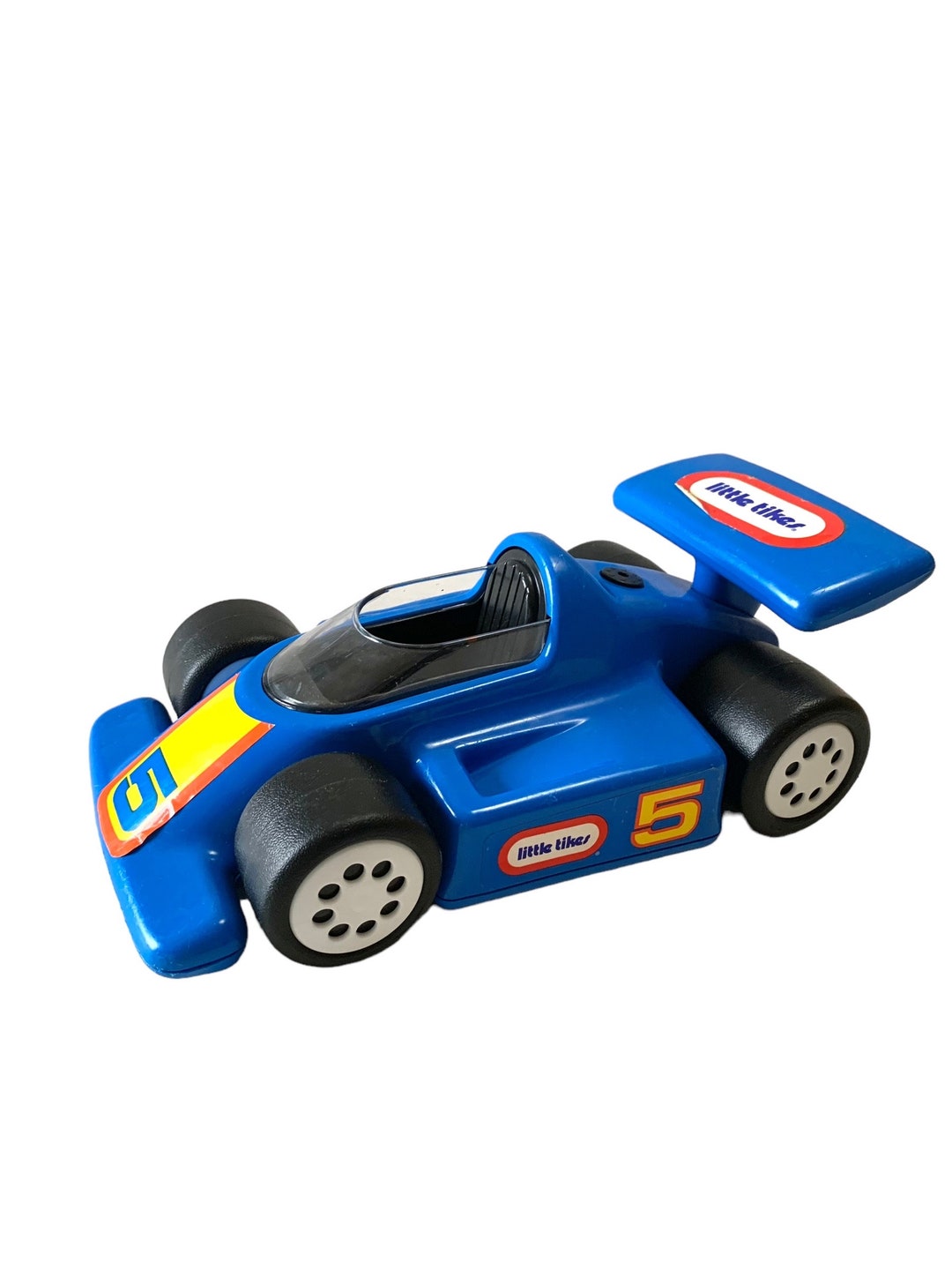Vintage Blue Little Tikes Indy Race Car Heavy Plastic 5 Large 14 1990's