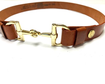 Echo Italian Brown Leather Belt Size Medium