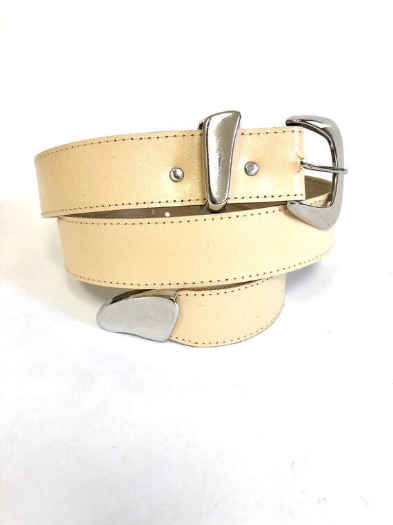 Vtg Peach Tan Belt Sz S/M - image 1