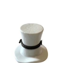 Miniature Top Hat Trinket Box Jewelry Holder Gift Presentation Ring Box