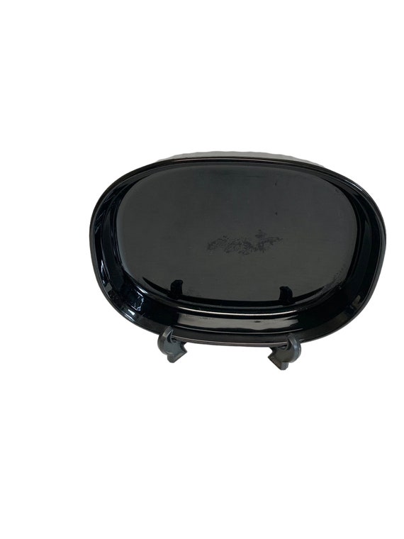 Vintage Corning Ware French Black Oval Baking Dish: Liter