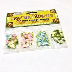 Mini Ribbon Roses Mixed Color Rosettes Miniature Roses Millinery Flowers Craft Artificial Flowers Bridal Hair Accessories Wedding Bouquet