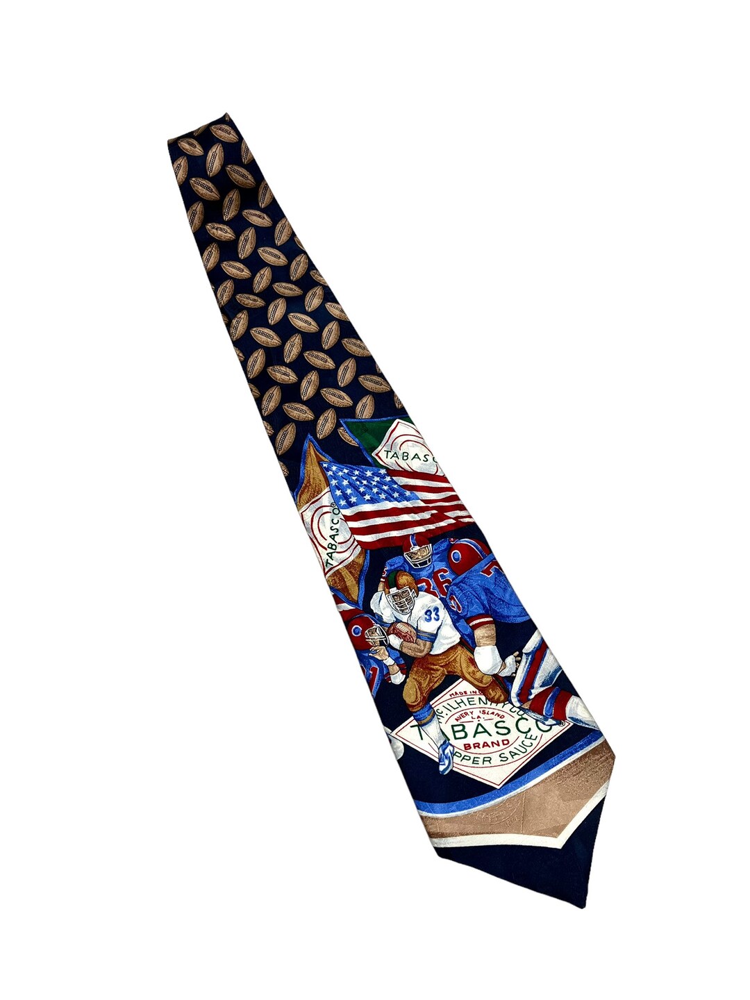 Vintage Tabasco Neck Tie Hot Sauce Red Necktie Silk Football Etsy