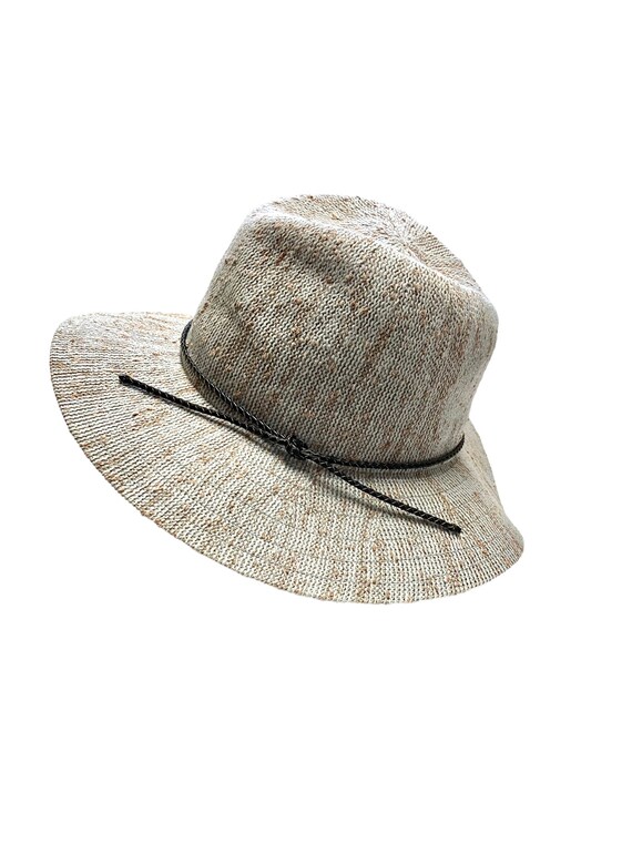 Packable Panama Hat Tweedy Gray Brown - image 2