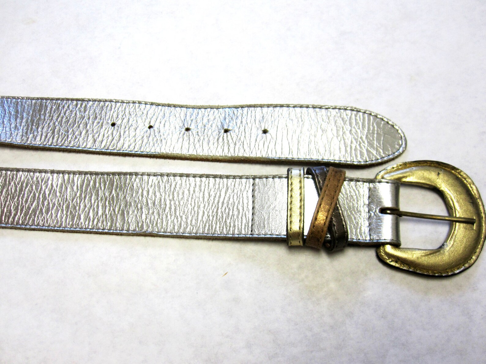 wide silver belt
