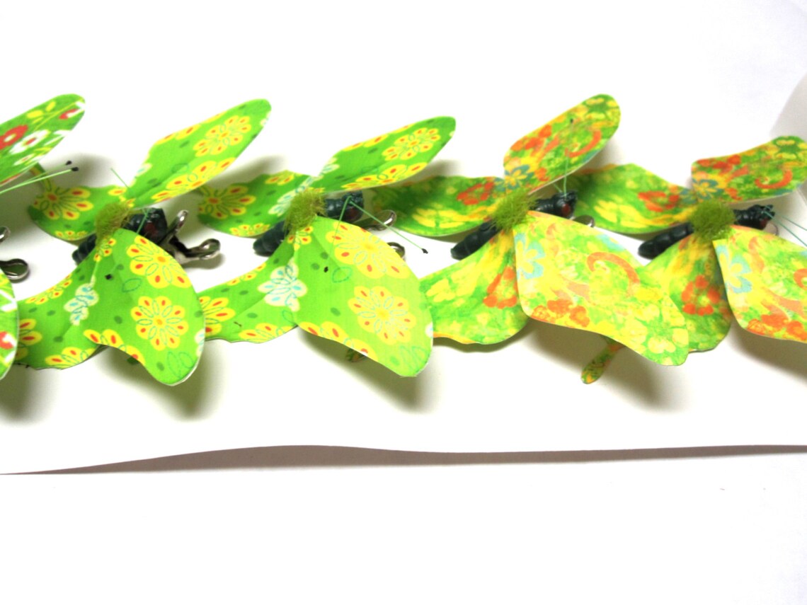 Clip On Butterfly Craft Ornament For Crafting Millinery Flower Etsy