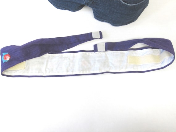 Boho Belt Wide Purple Belt Embroidered Fish Vinta… - image 5
