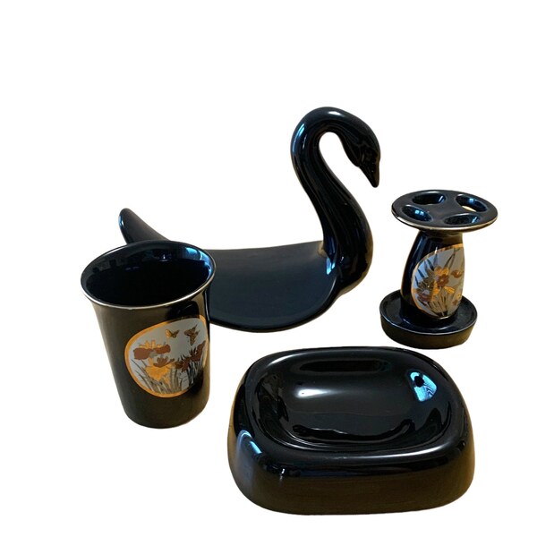 Black Bathroom Accessories Ebay
