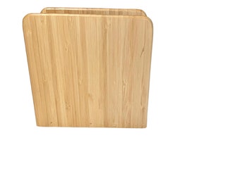 Wood Napkin Holder Letter Holder Bill Holder Mail Organizer Light Wood Napkin Holder