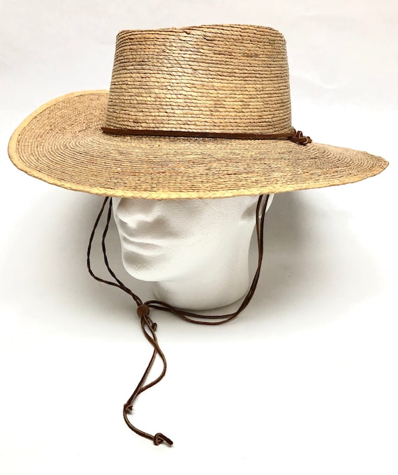 Brown Wide Brimmed Straw Hat Sun Gardening
