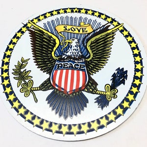 Hex Sign Love Peace American Eagle Pennsylvania Dutch