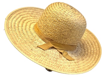 Wide Brim Straw Sun Hat: Natural Fiber Weave, Gardening Hat