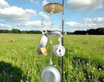 Windchimes Mobile Enamel Plate Spoon Fork Hanging Cup Decoration Windchimes