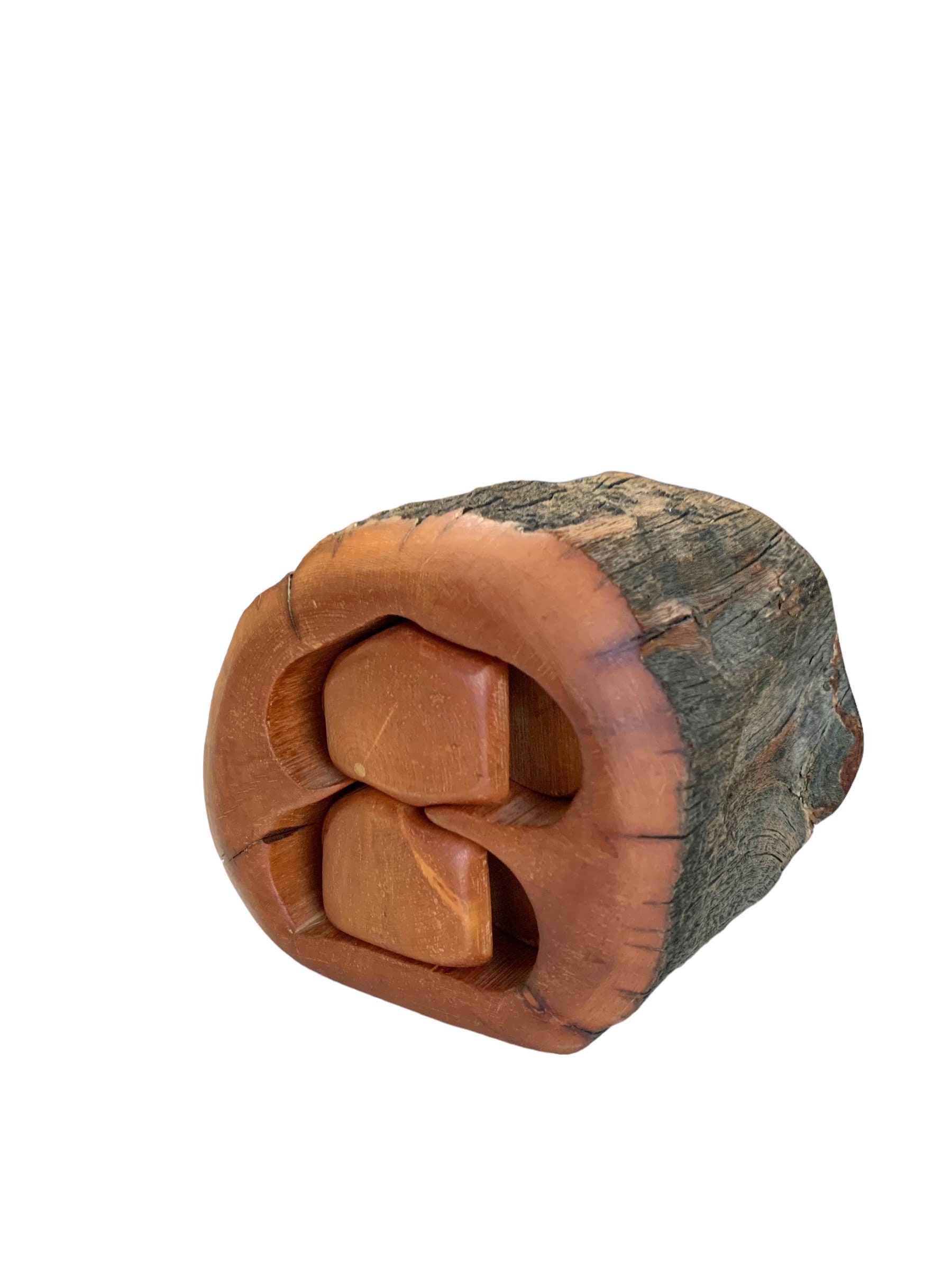 Bristlecone Pine Jewelry Box Raw Edge Vintage Wood Puzzle Box Made