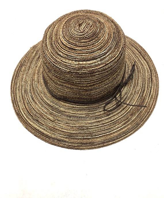 Brown Wide Brimmed Hat Sun Hat Womans Fedora Hat 
