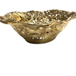 Ornate Gold Metal Basket