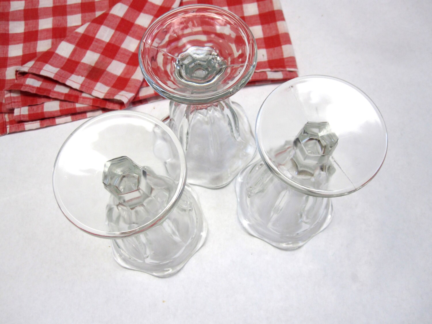 Vintage Soda Glasses Old Fashioned Parfait Glass Clear Three Etsy