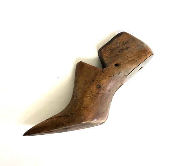 Vintage Shoe Tree High Heel Wood Form Fashion Art… - image 2