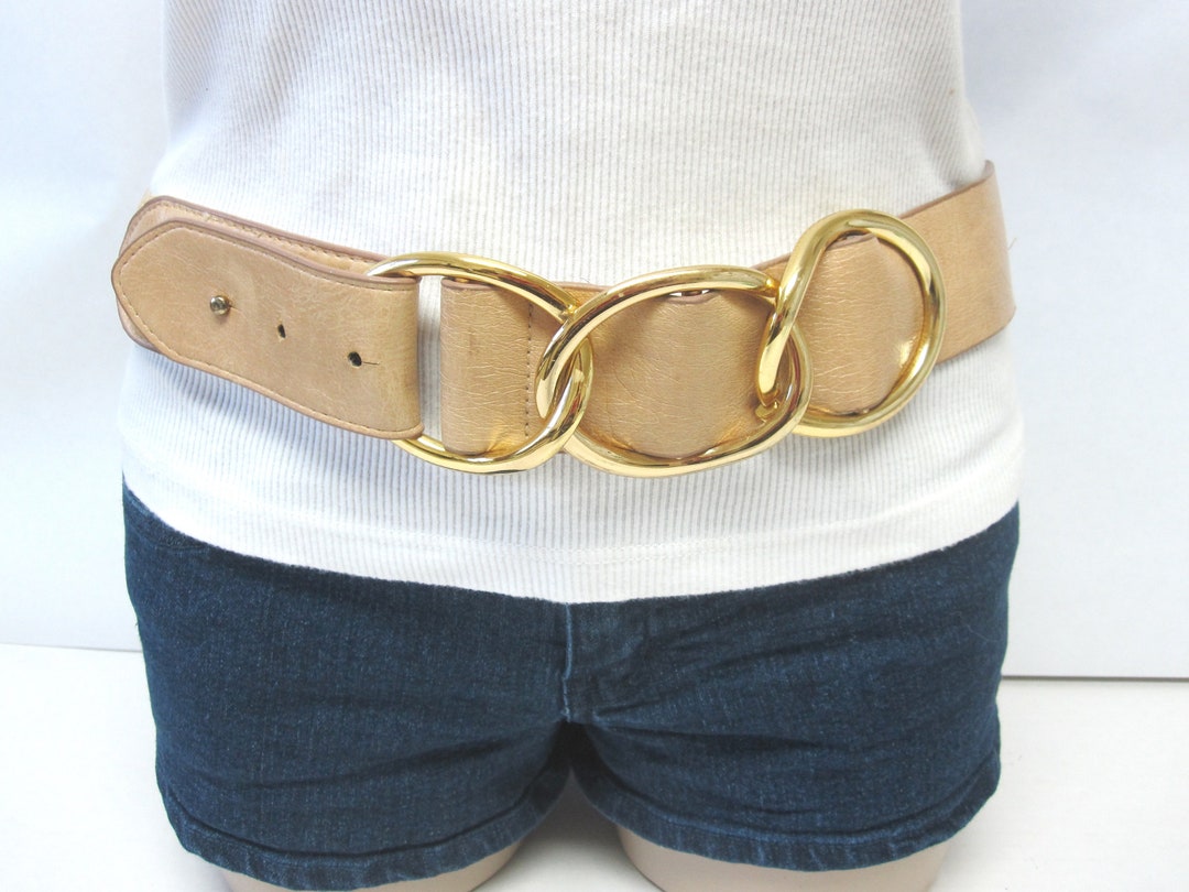 Upcycled Leather Corset Belt Tan main image 1