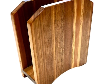 Wood Napkin Holder Letter Holder Bill Holder Mail Organizer Napkin Holder