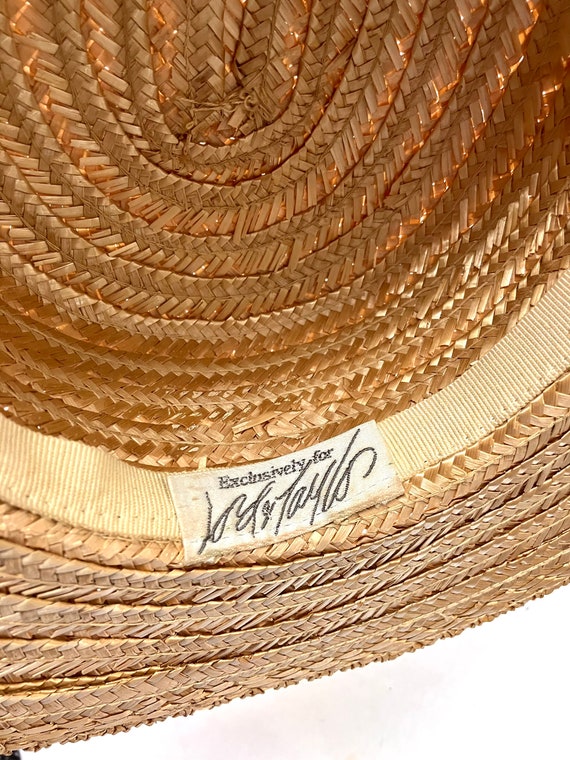 Straw Hat Sun Hat Womans Hat Wide Brim Boater Sum… - image 6