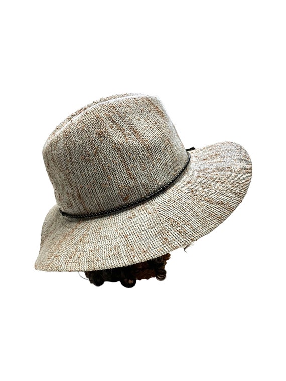 Packable Panama Hat Tweedy Gray Brown - image 4