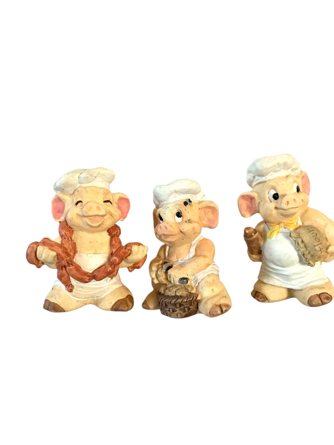 Cook Collection Figure 3 Pig Figurines Cook Chef Baker Signed JC '94 3 Little Piggies - Etsy