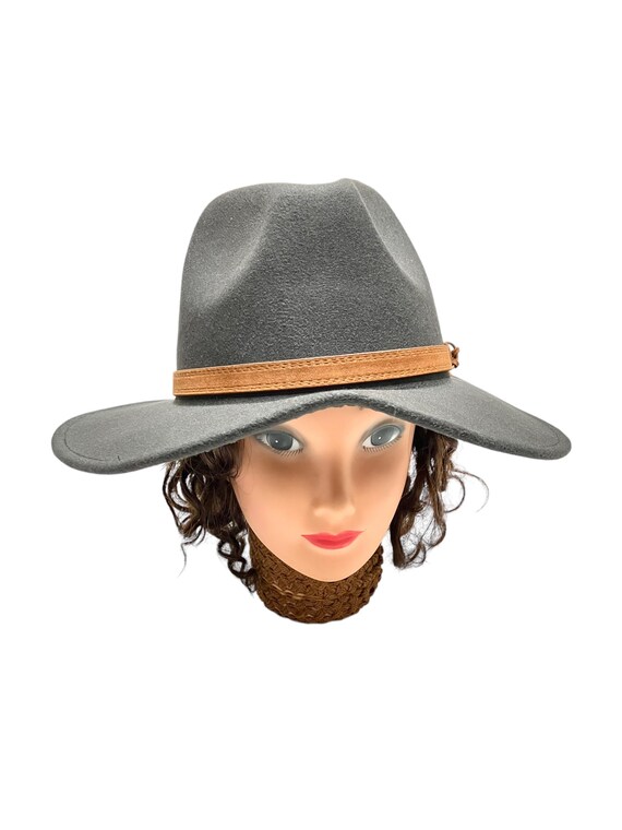 Gray Cowboy Hat Western Felted Dimpled Fedora