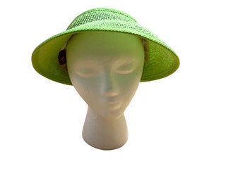 Vintage Ole America Green Sun Visor Sun Hat Gardening Wide Brim